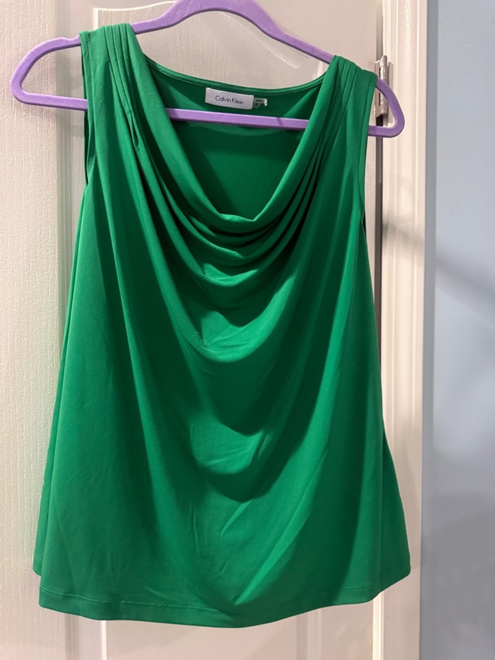 Calvin Klein Emerald Green Cowl Neck Sleeveless Camisole